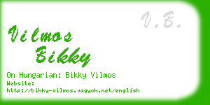 vilmos bikky business card